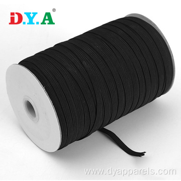 white and black braided elastic band
